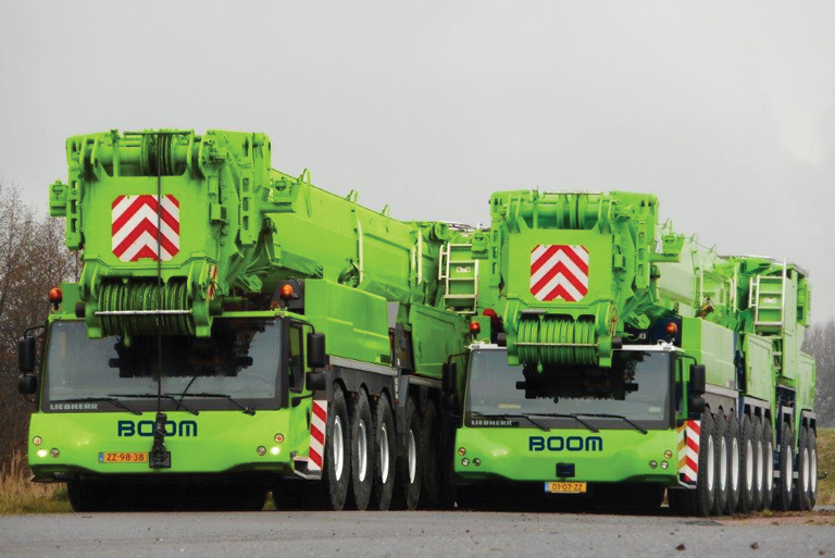 BOOM Logistics crane operating at a construction site