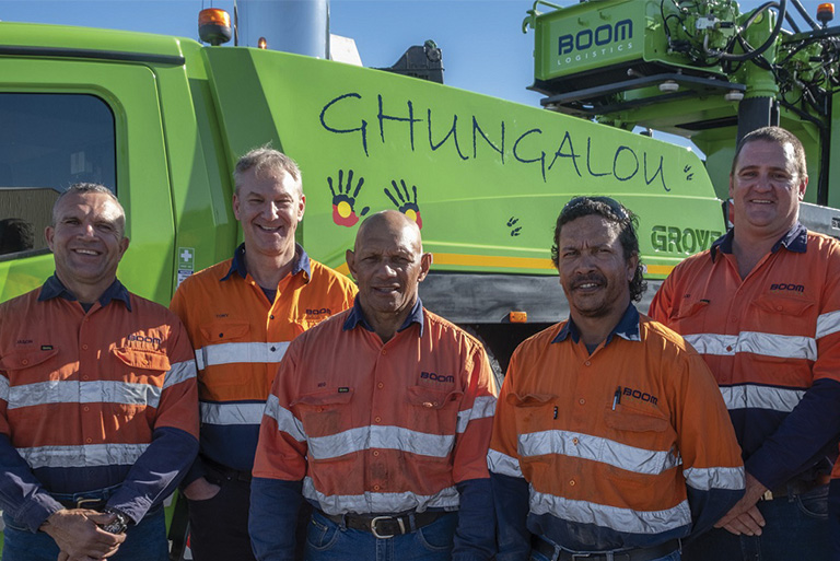 BOOM Logistics 300-tonne crane at the Blackwater depot